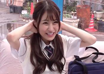 [純真かれん]（マジミラ号✕JK）相互オナニーで強制発情…貧乳スレンダーの制服美少女に巨根を露出で強制センズリ鑑賞～即ハメ突入