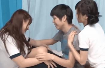 [巨乳]【立花はるみ・白石茉莉奈】爆乳ギャル+ちっぱいお姉さんたちとマジミラ号でM男逆レイプエッチ